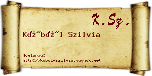 Köböl Szilvia névjegykártya