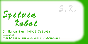 szilvia kobol business card